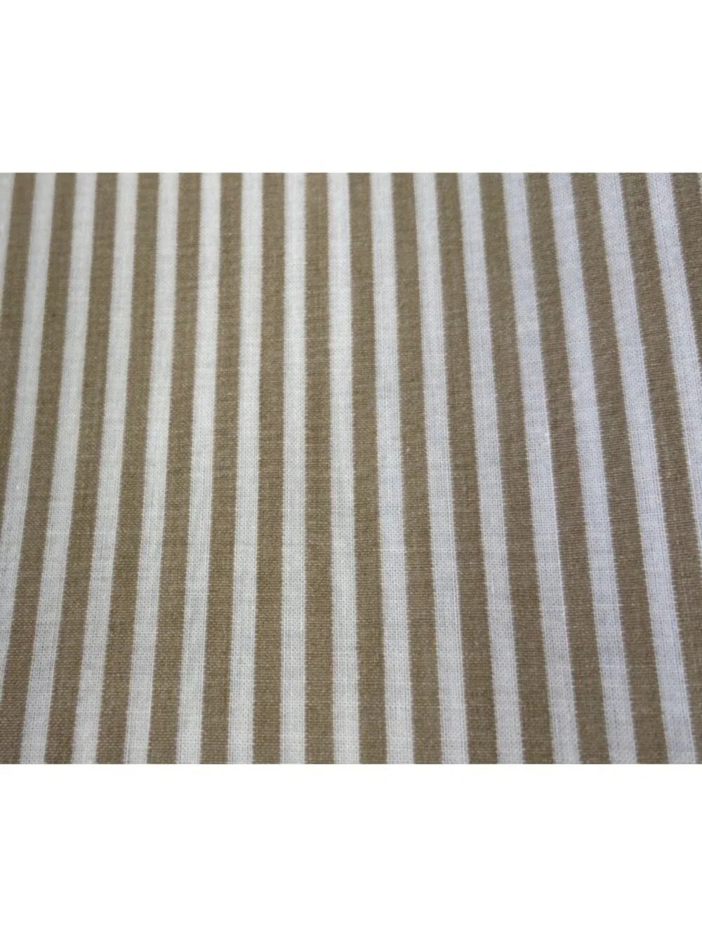Striped Beige & White Cotton Fabric 19